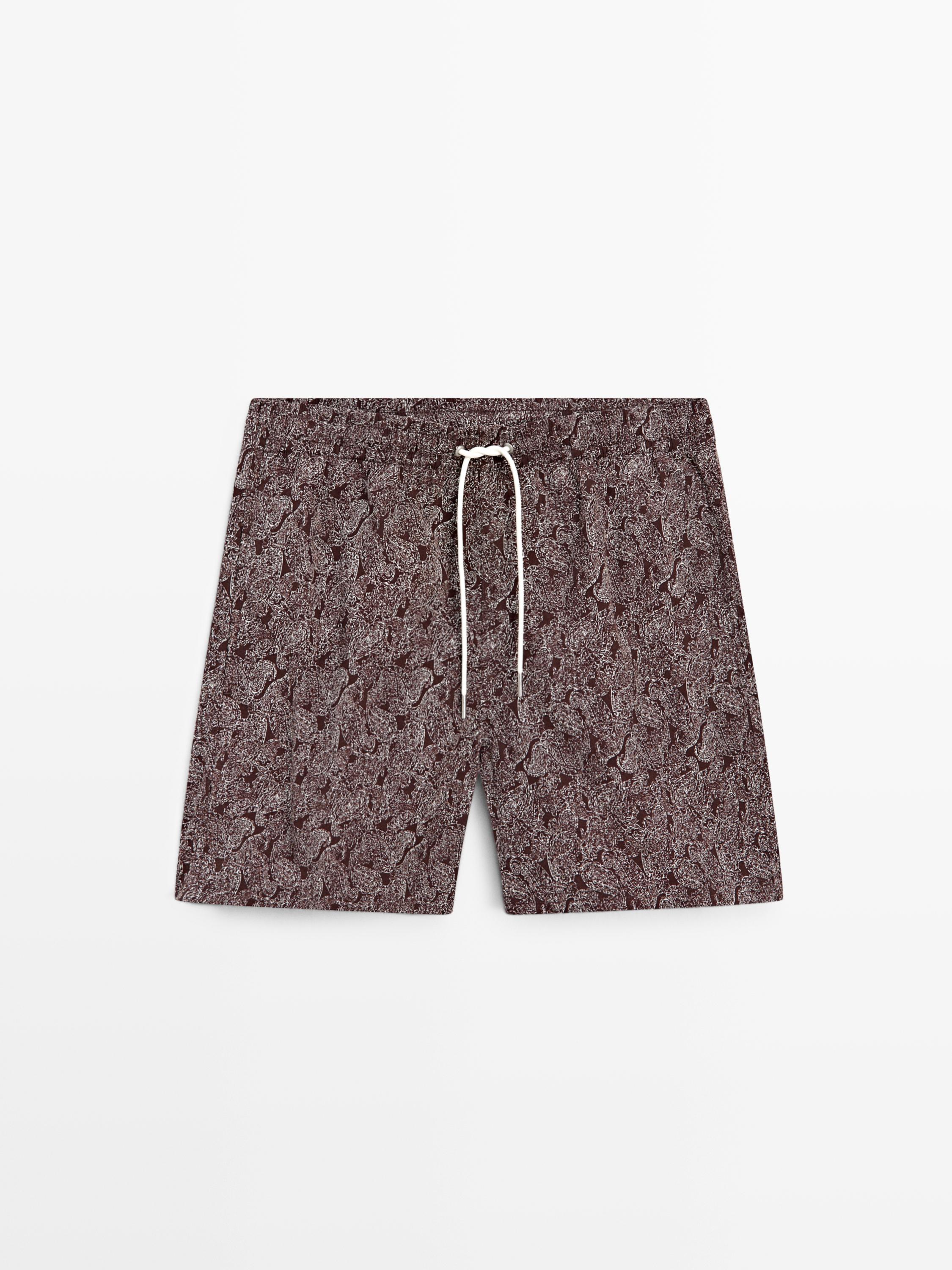 Short de bain imprimé paisley